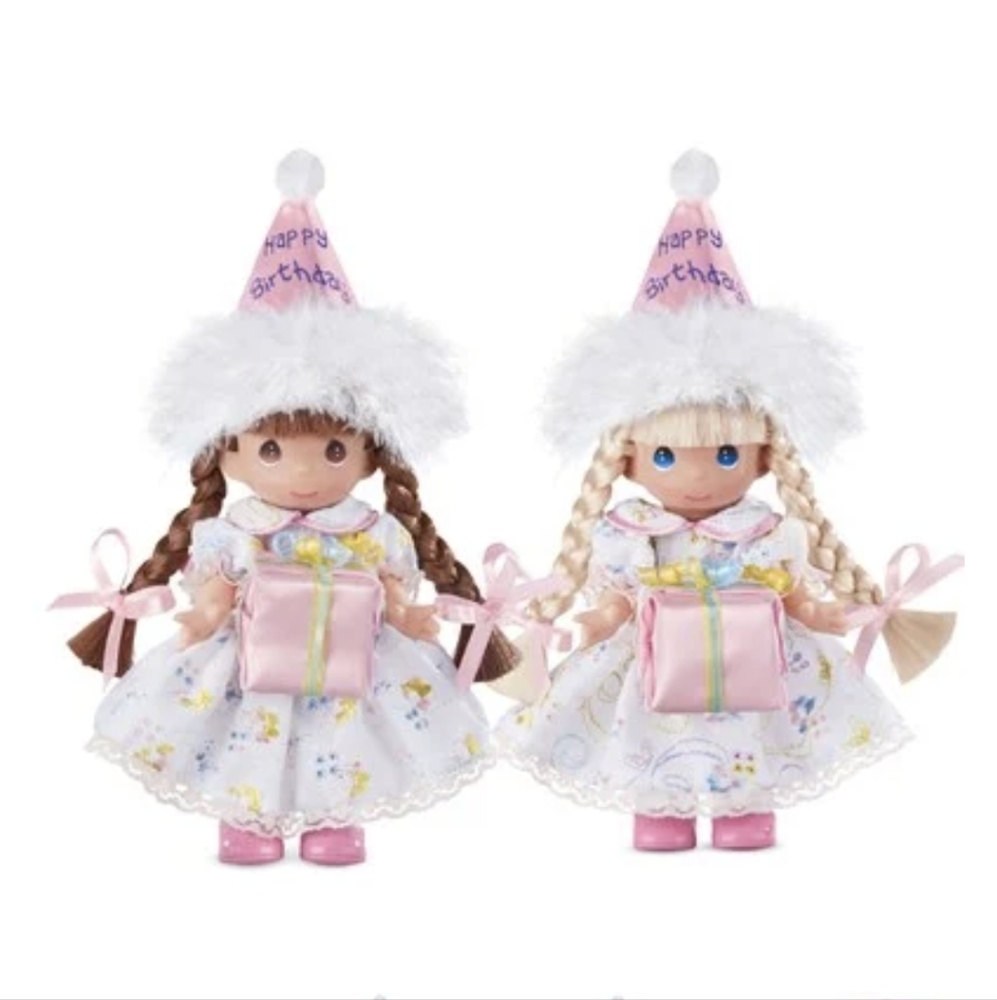 Precious Moments H Happy Birthday Collectible Doll 7" In Blonde OR Brunette BNWT